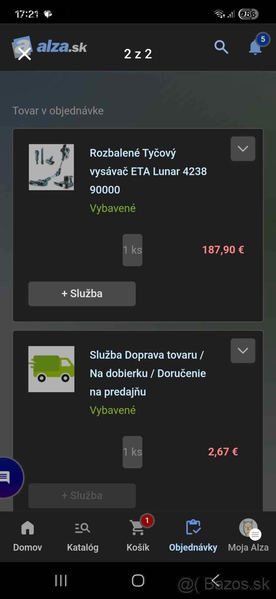 Tyčový vysávač ETA - 5