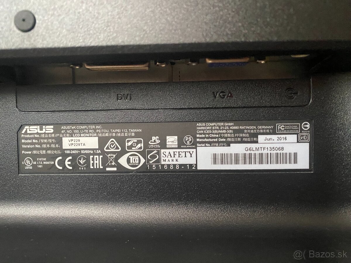 21.5" monitor ASUS Full HD - 5