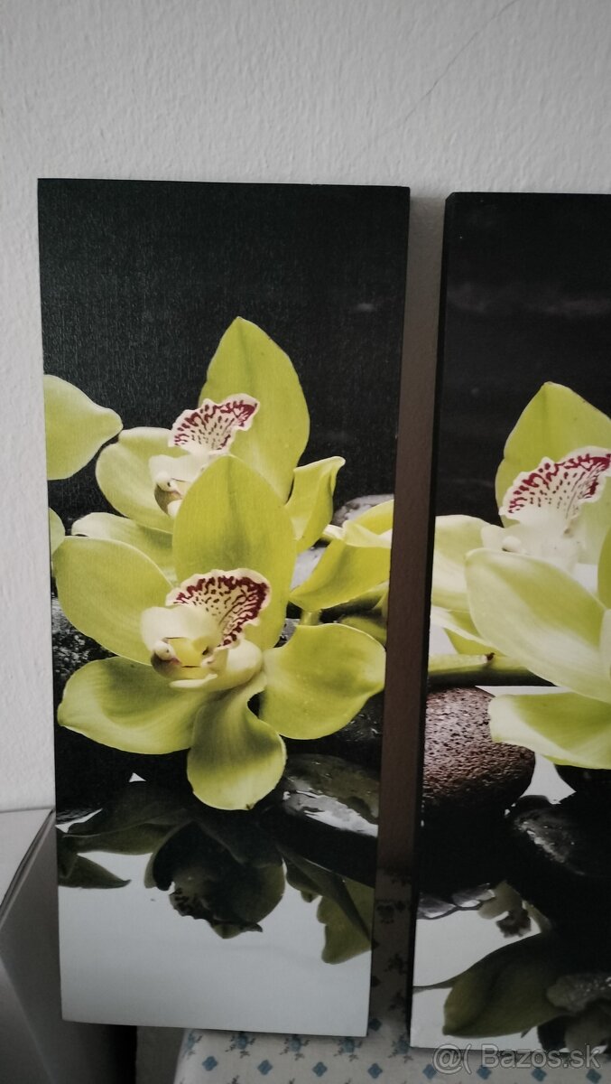 Predám 3 obraz s motívom orchidea - 5