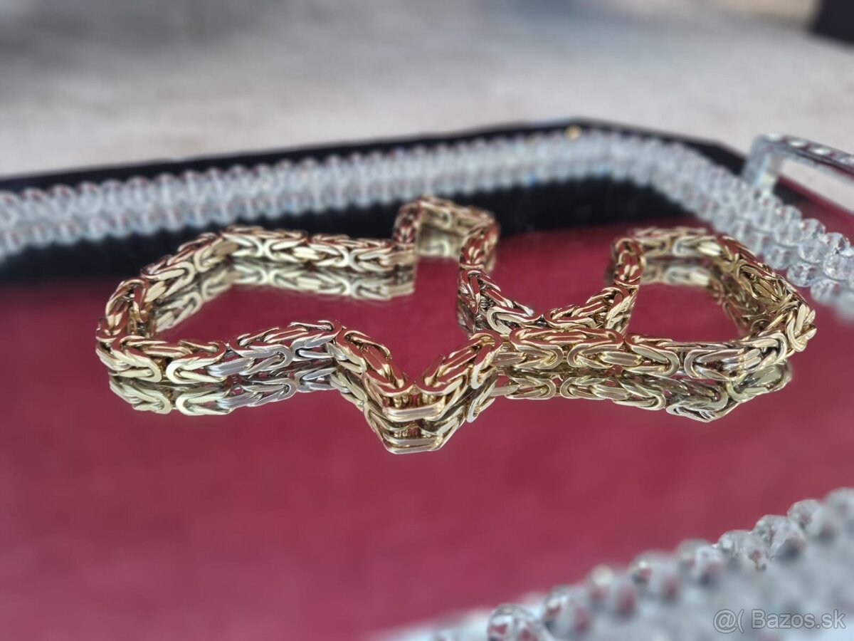 Luxusná Zlata retiazka Kráľovsky vzor 305,25g 14karatov. - 5