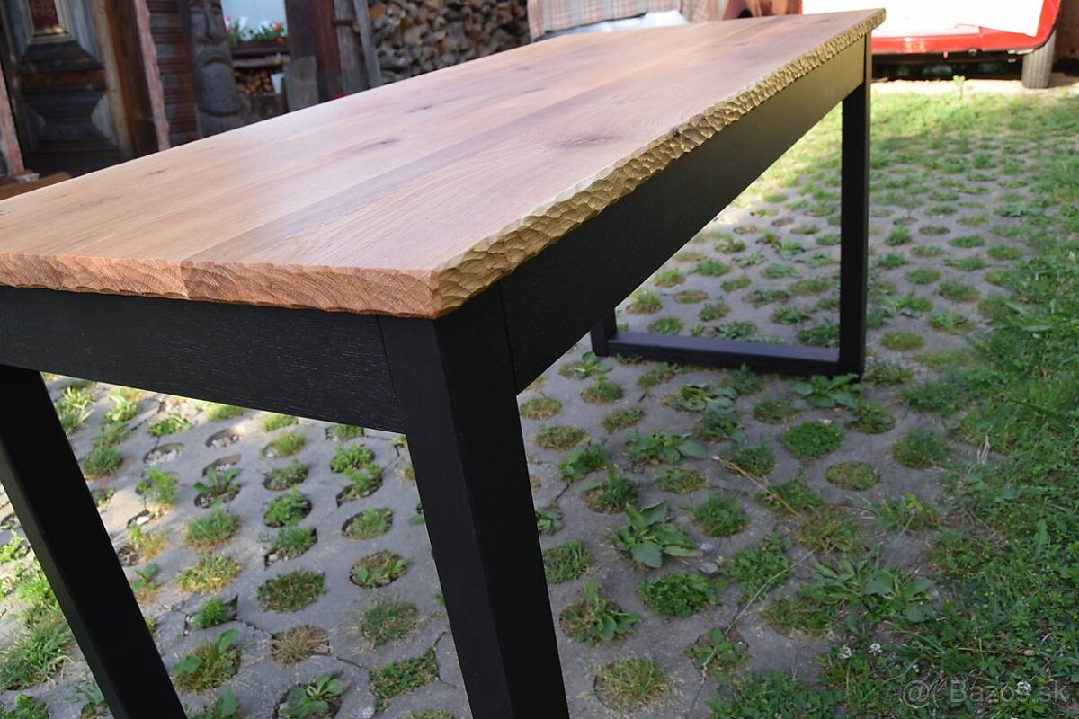 Drevený stôl masív - dub, jaseň - 5