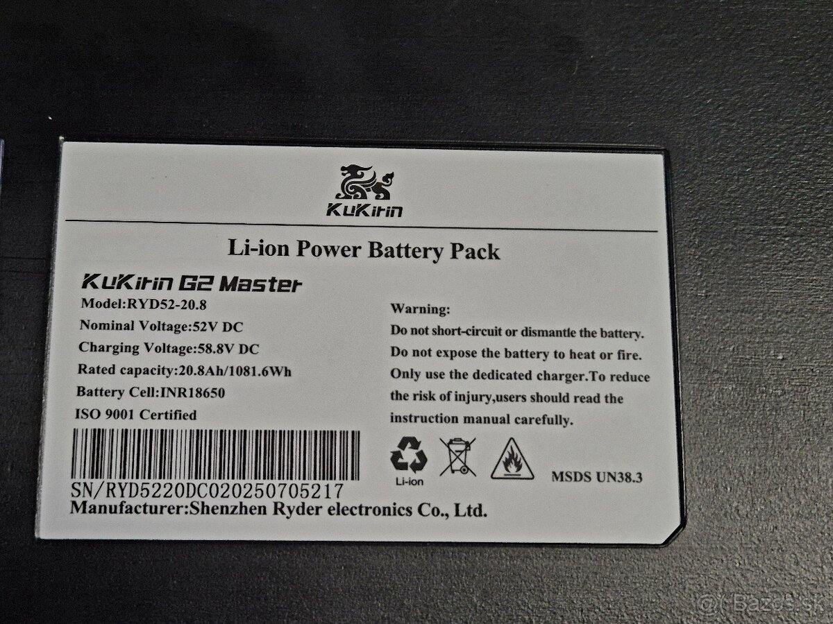 Nova batéria pre KuKirin Kugoo Kompatibilna G2 master - 5