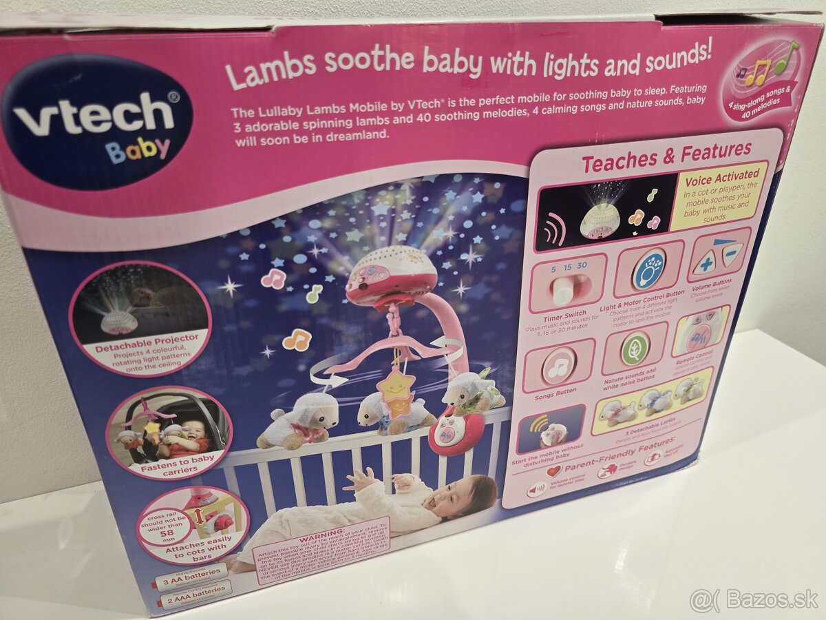 VTech kolotoč nad postieľku – Ovečky - 5