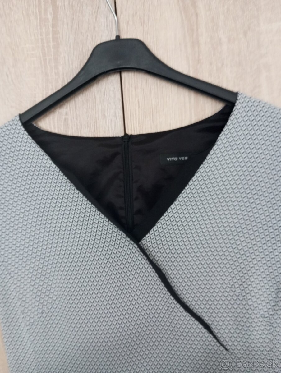 Sivé biznis šaty S - 5