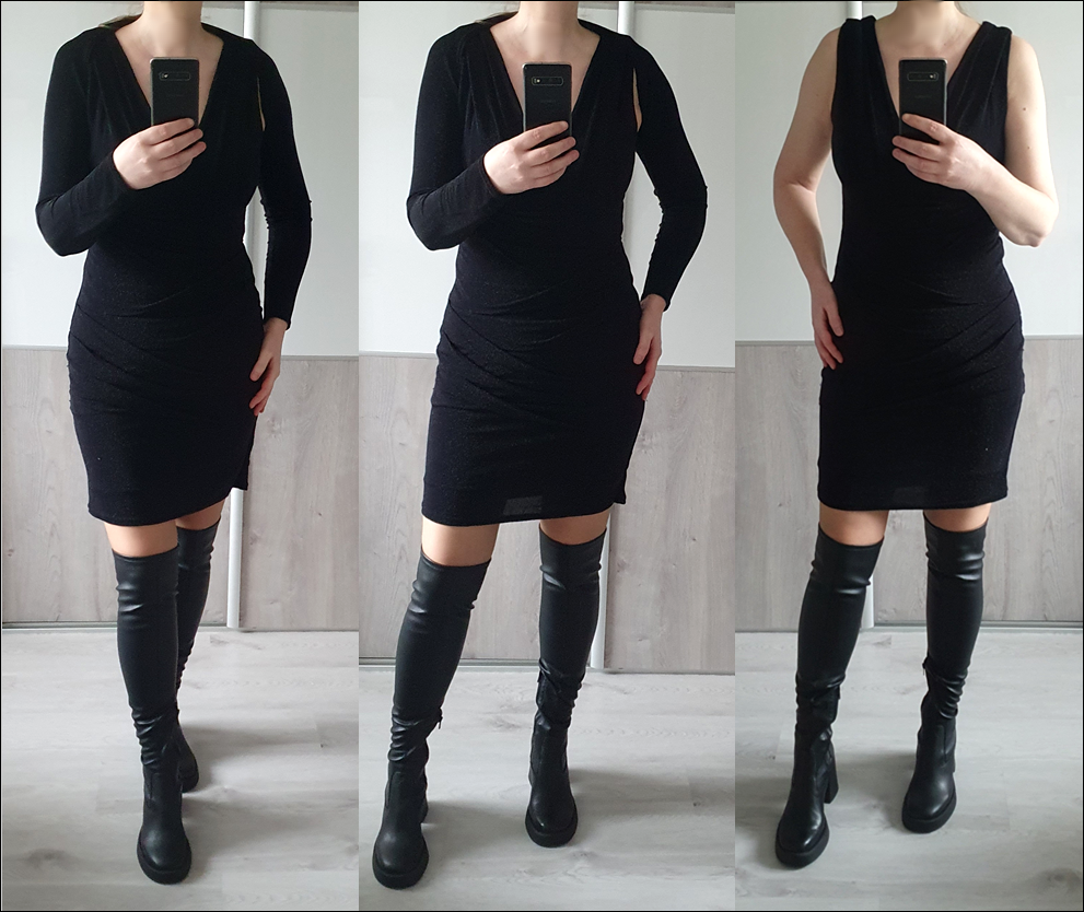 Spoločenské trblietavé šaty + bolerko v.L - 5