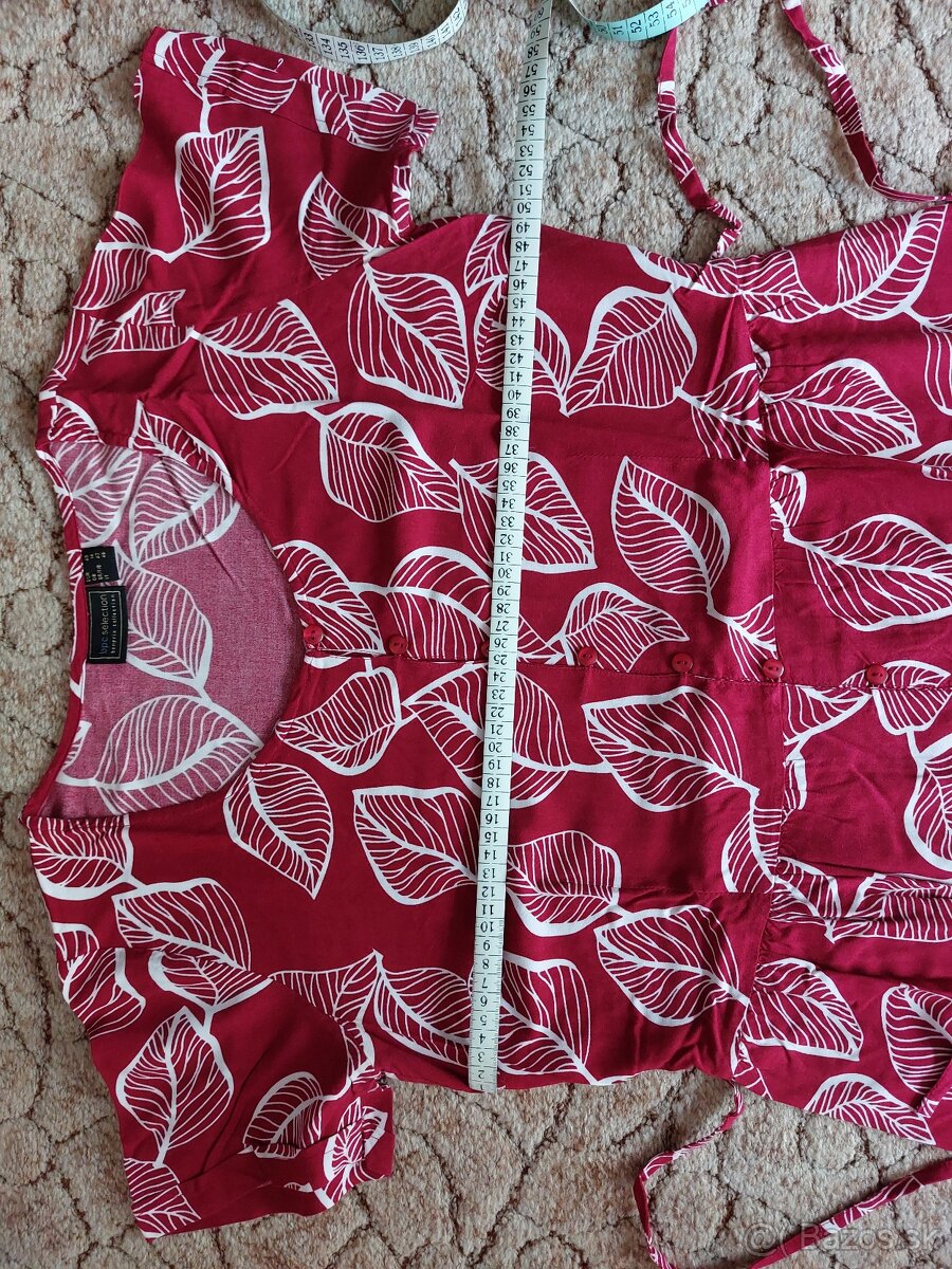 Letné bordové šaty - 5