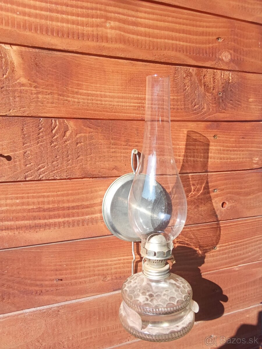 Starožitná závesná petrolejová lampa - 5