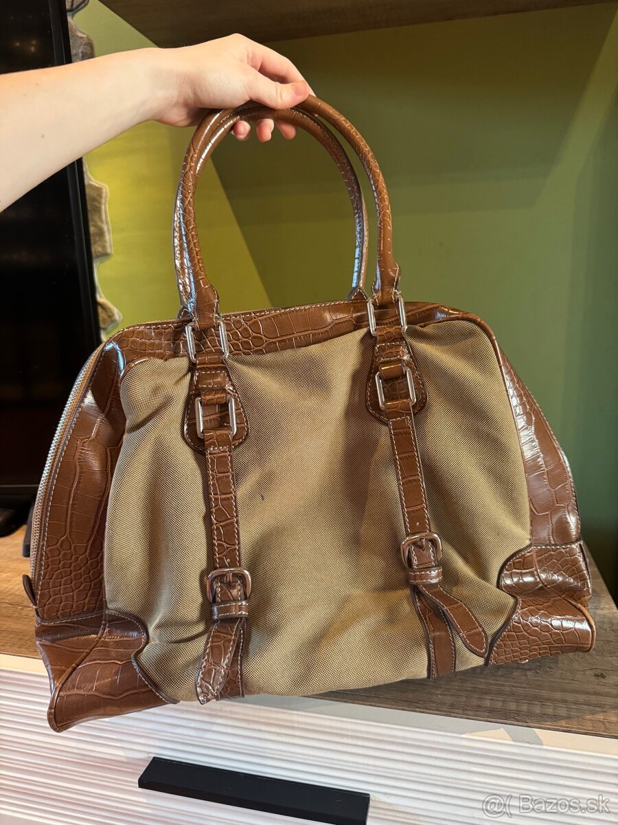 Prada vintage bowling cloth handbag kabelka - 5