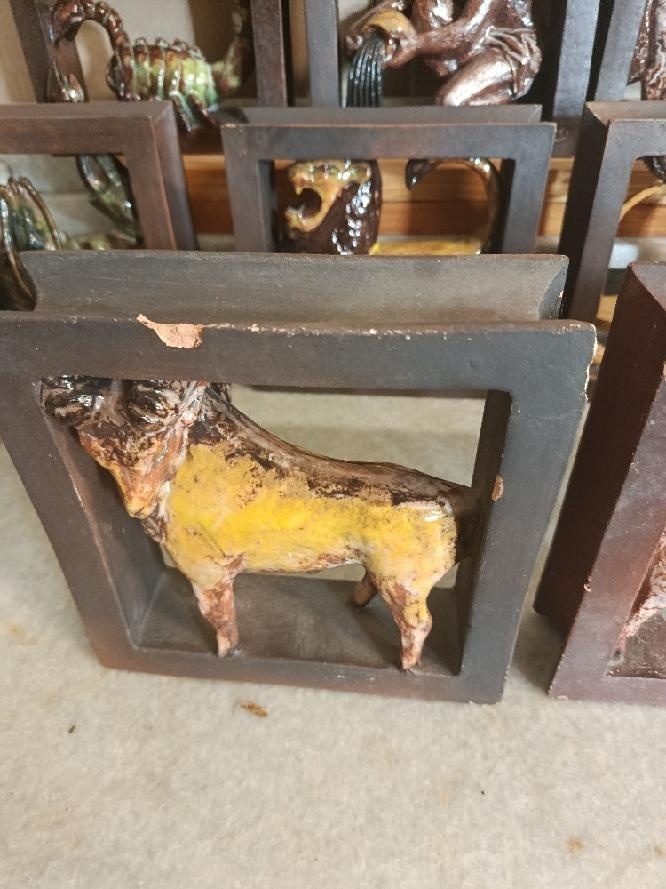 Staré dekoratívne keramické kachle - 5