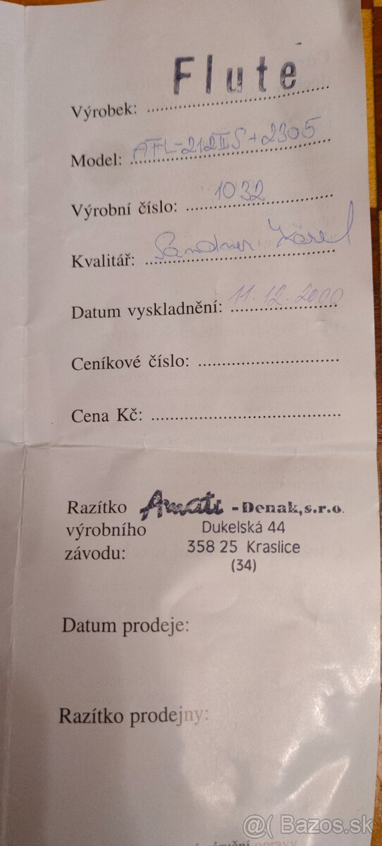 Predám flautu Amati-Denak - 5