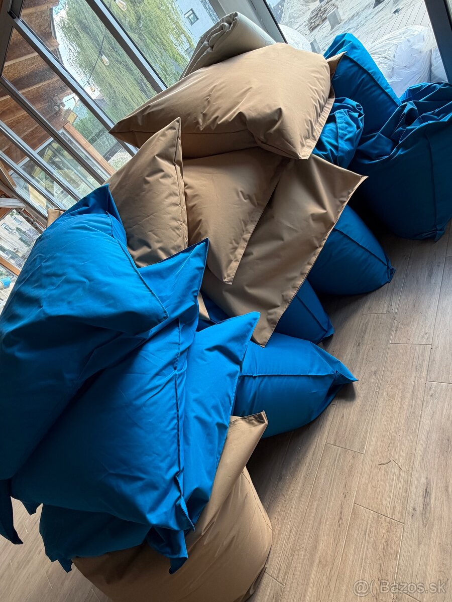 Outdoor sedacie vaky NEPREMOKAVÉ 110×160cm – NOVÉ, top stav - 5