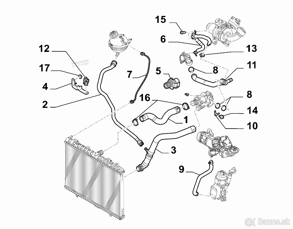 Vodná hadica FIAT SCUDO 07- - 5