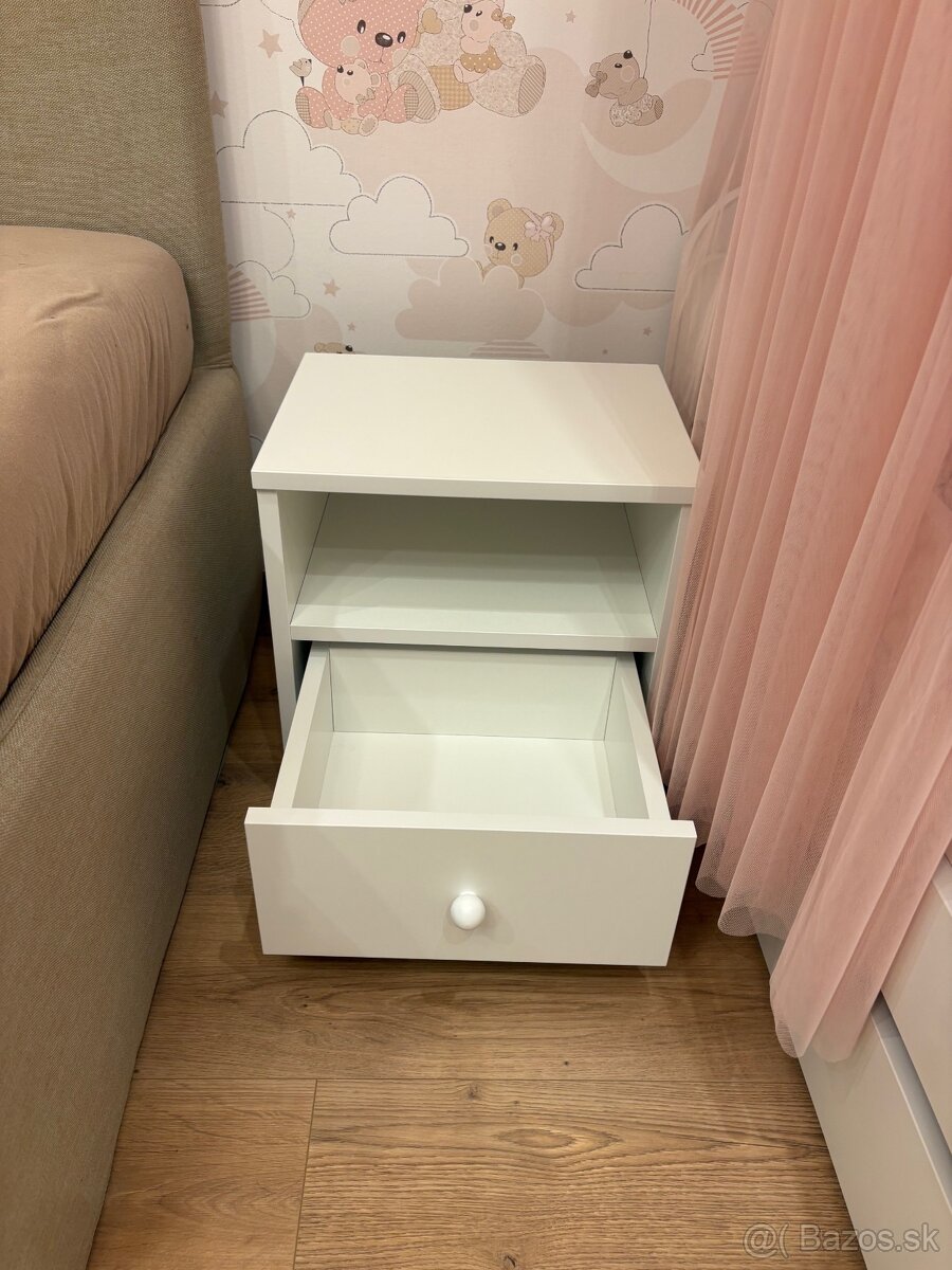 Detská posteľ s úložným priestorom + matrac + nočný stolík - 5