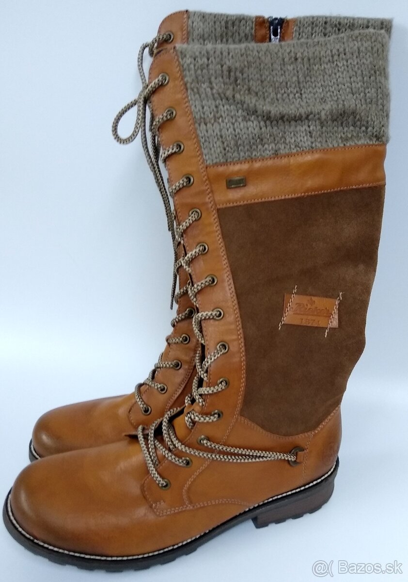 kožené Dámske čižmy RIEKER veľkosť 42 - 5