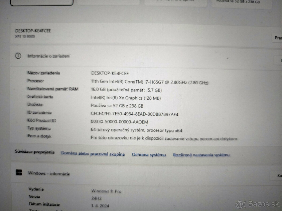 notebook Dell XPS - Core i7-1165G7, 16GB RAM, ... - 5
