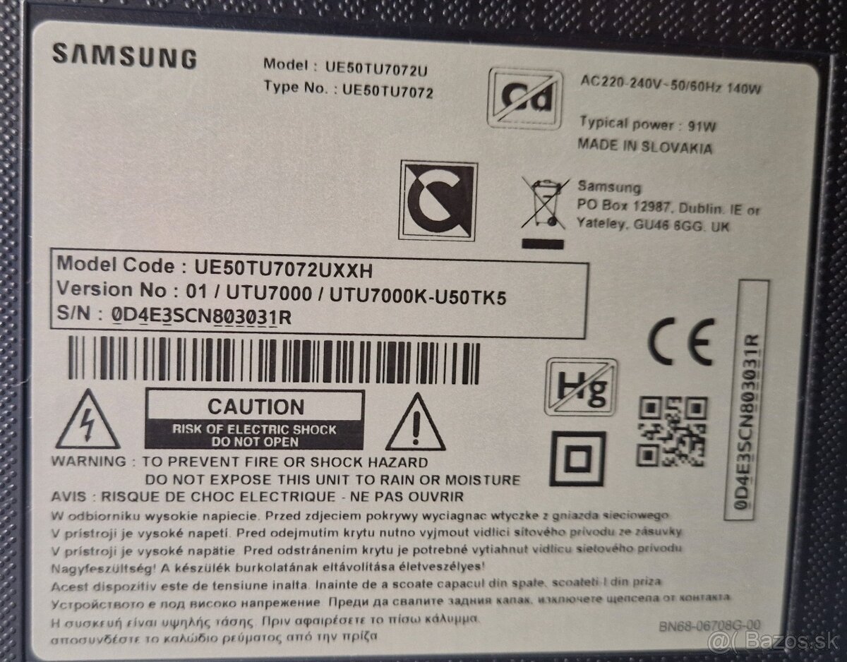 TV SAMSUNG UE50TU7072U uhl.127cm - 5