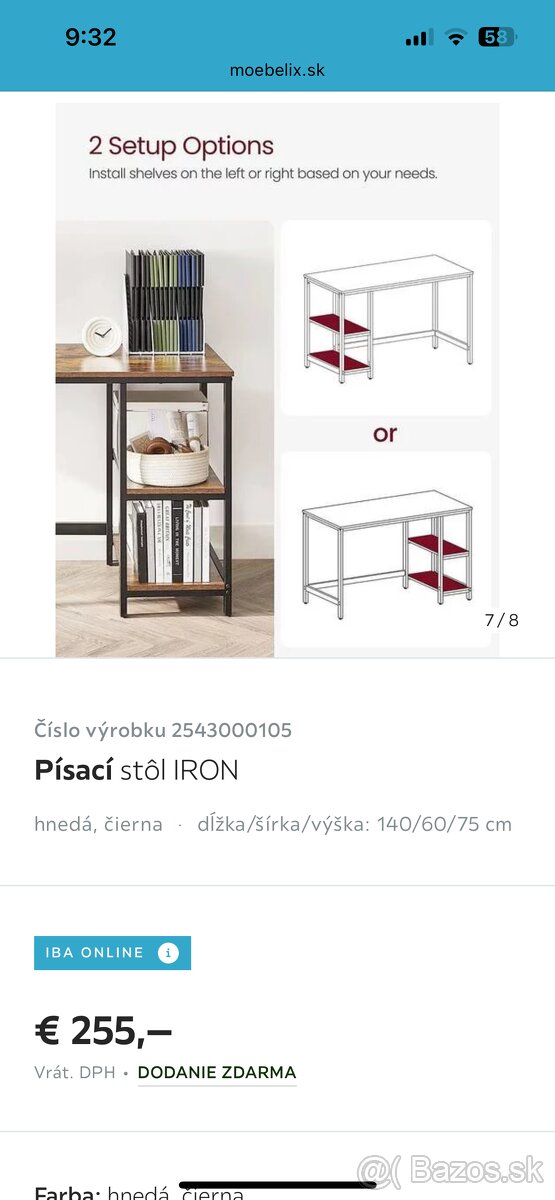 Pracovný stôl / Písací stôl - 5