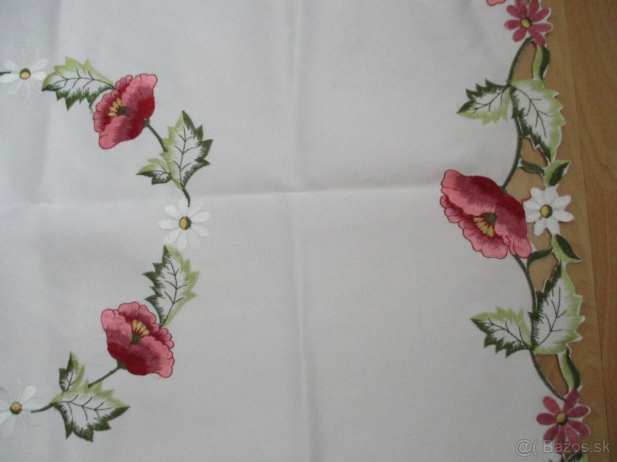 starožitnú vyšívanú dečku - obrus / 52 / - 5