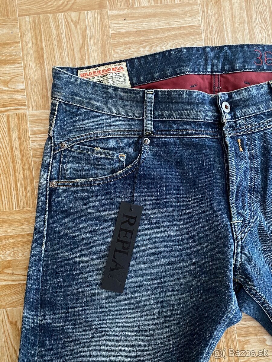 panske dzinsy, rifle REPLAY velkost W36 L30 - 5