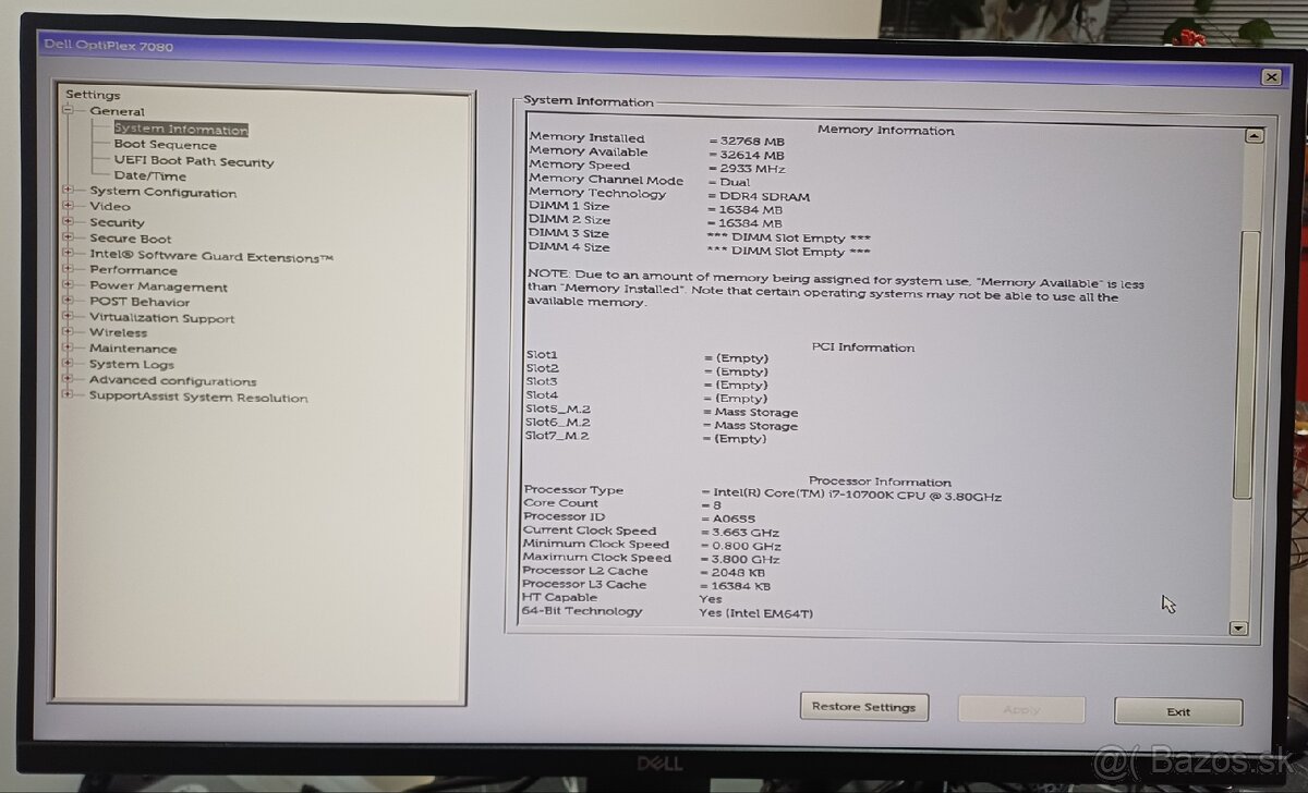 Dell OptiPlex 7080
- 5