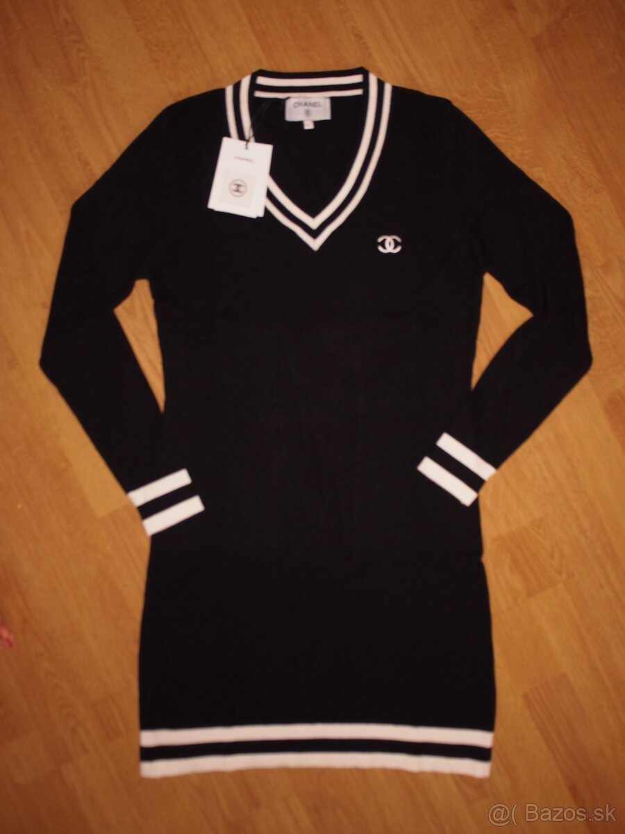 Chanel dámske čierne pletené šaty - 5