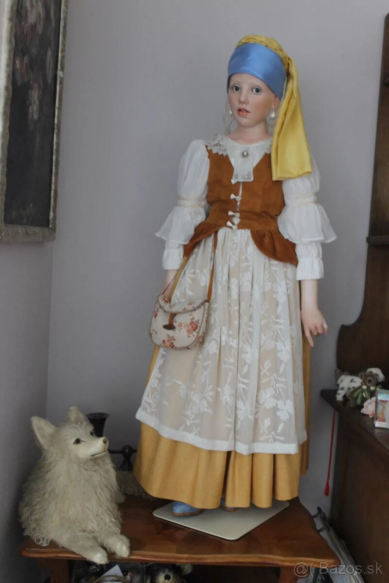 PORCELÁNOVÁ BÁBIKA od HILDEGARD GÜNZEL Dievča s perlovou náu - 5
