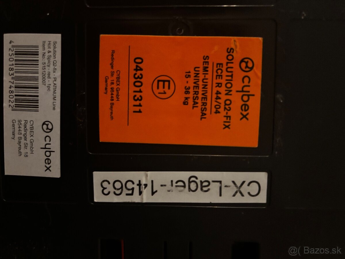 Autosedačka Cybex Solution Q2 FIX + podedak - 5