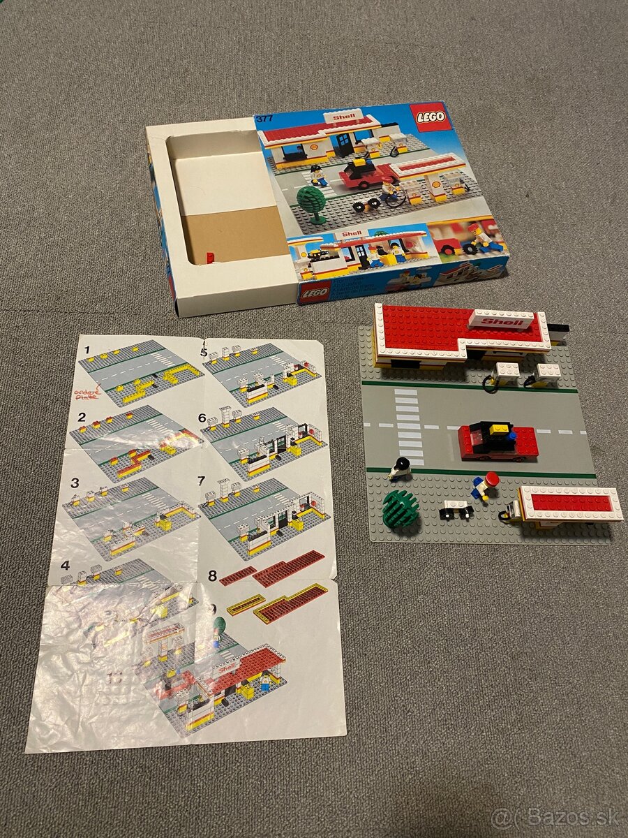 Lego 377 benzinka shell + krabica + návod 100% komplet set - 5