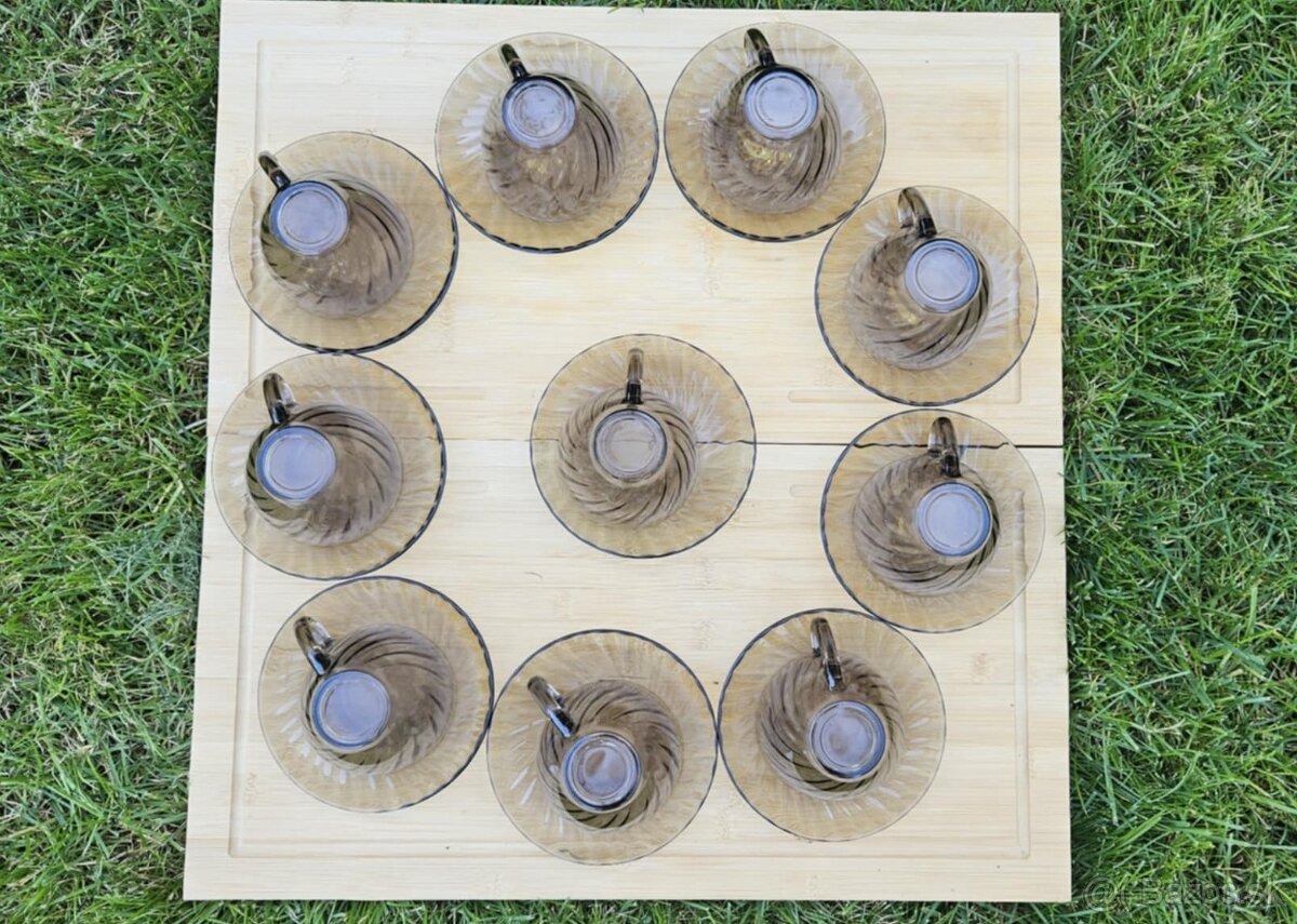 Vintage šálky s podšálkami Arcoroc France (10+10=10 párov) - 5