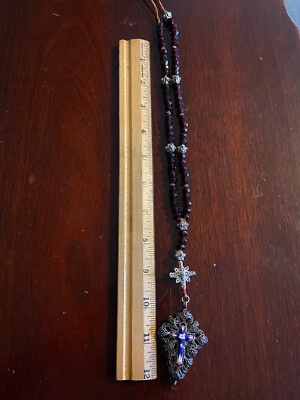 Strieborný ruženec filigran s českými granátmi - 5