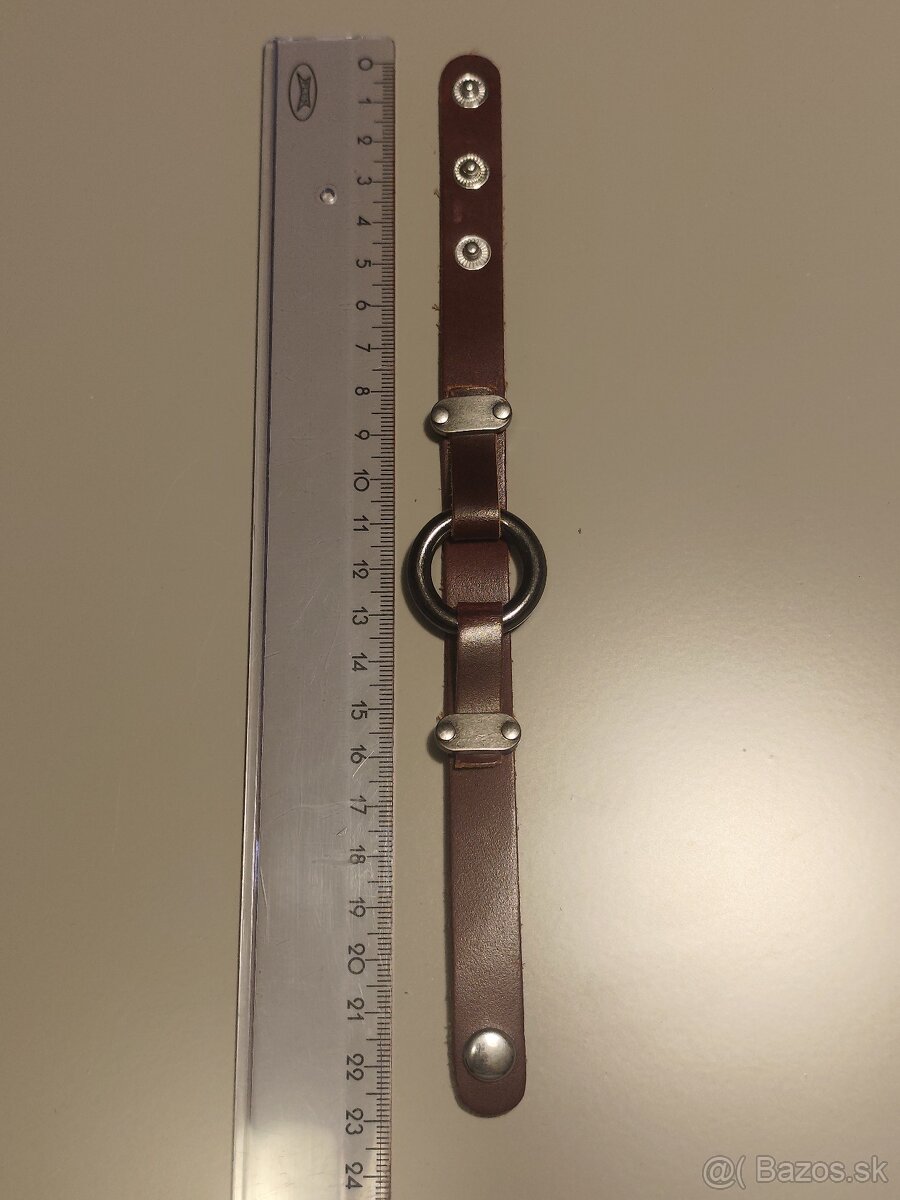 Predám štýlový pánsky koženkovy náramok - 5