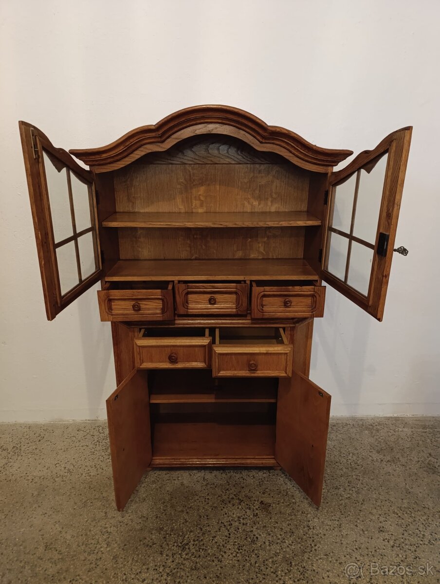 Rustikální komoda + vitrína, masív, Nábytek s příběhem - 5