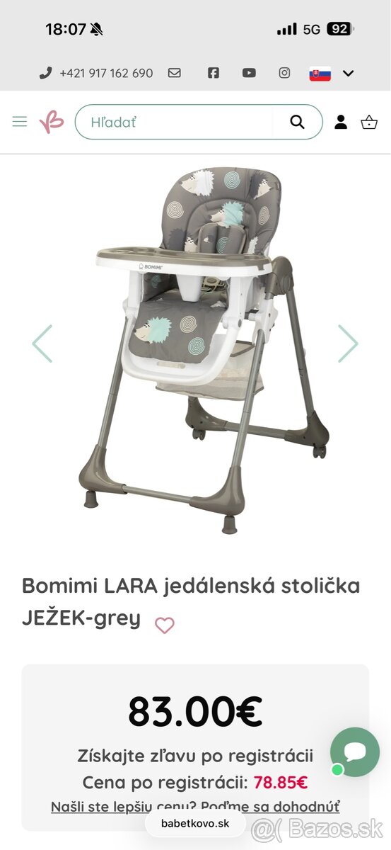 Stolička na kŕmenie BOMIMI - 5