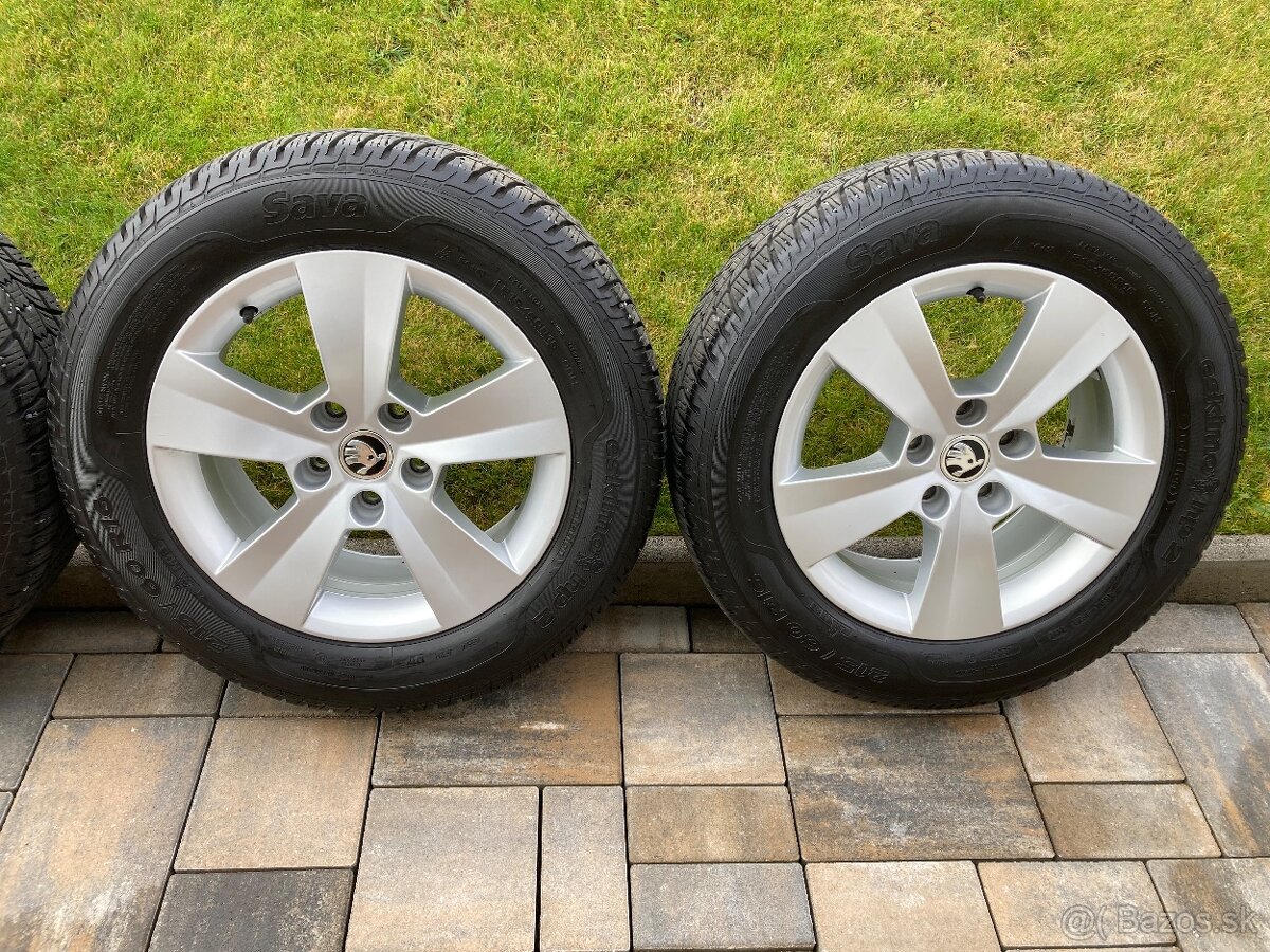 Zimná sada org ŠKODA 5x112 6,5J ET40 215/60 R16 - 5