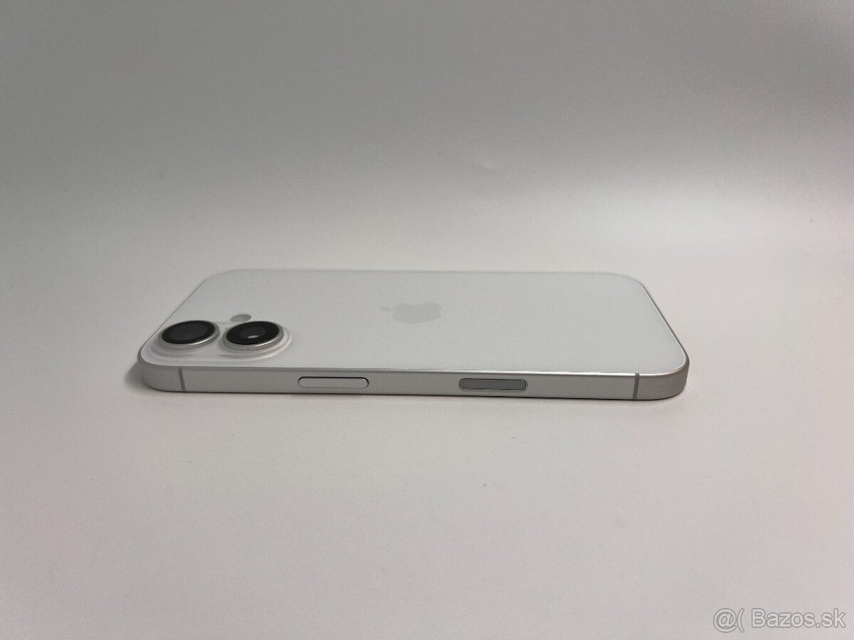IPHONE 16 WHITE 128GB ZÁRUKA - STAV AKO NOVÝ - 5