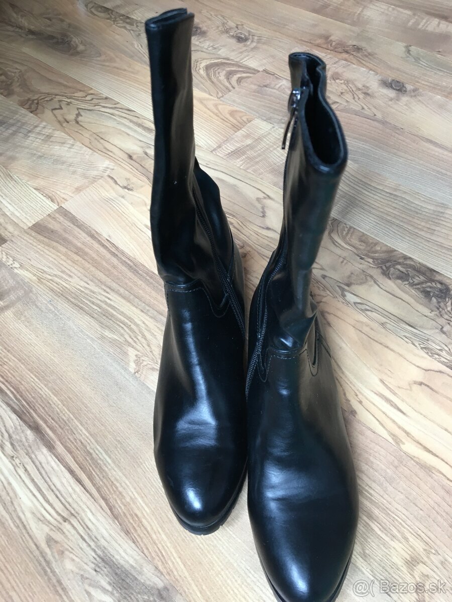 Predám čizmy čierne veľkosť 39-40 NOVE nenosene - 5