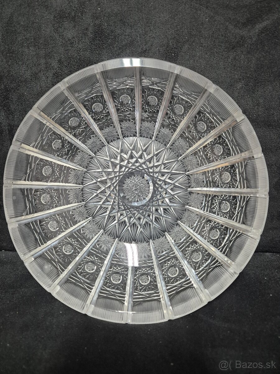 kryštálová brúsená misa priemer 20cm - 5