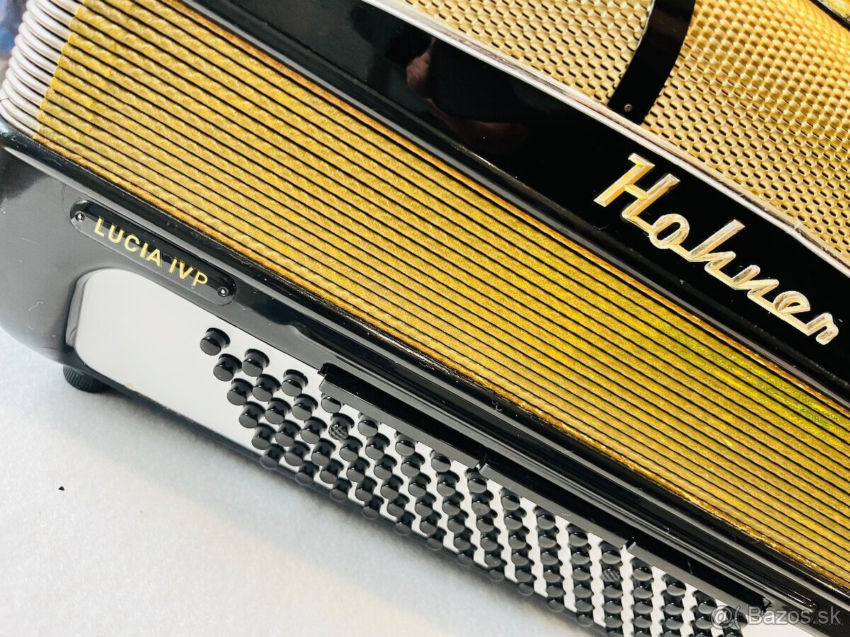 Predám akordeón Hohner Lucia IVP- 96 basový - používaný v d - 5