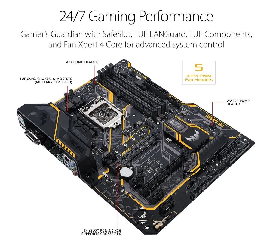 ASUS TUF Z370-PLUS GAMING+Intel® Core™ i5-8600K - 5