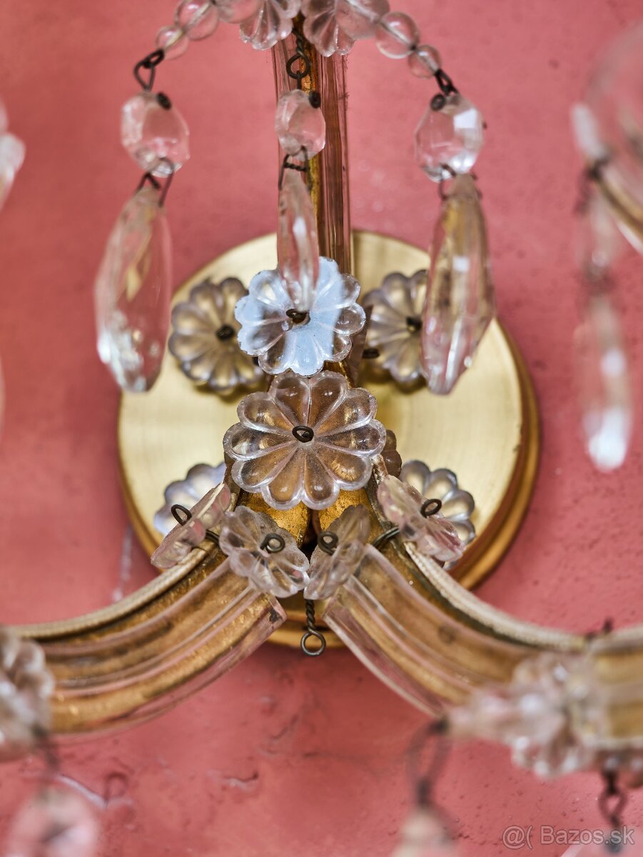 Dvojramenná tereziánska nástenná lampa / aplika - 5