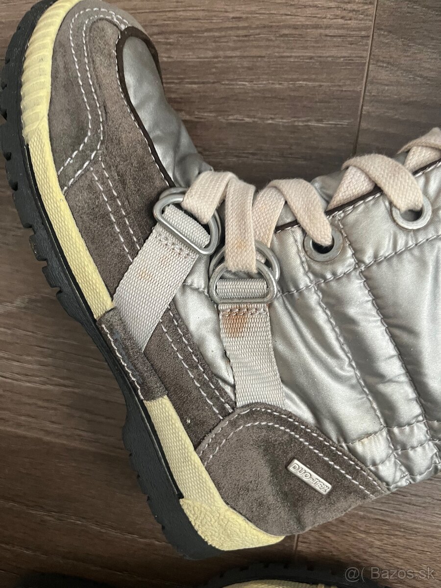 Tammaris damske vysoke zateplene cizmy snehule 39 strieborne - 5