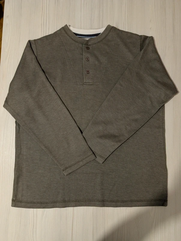 Henley LongSleeve olivovo zelené tričko s gombíkmi Denver Ha - 5