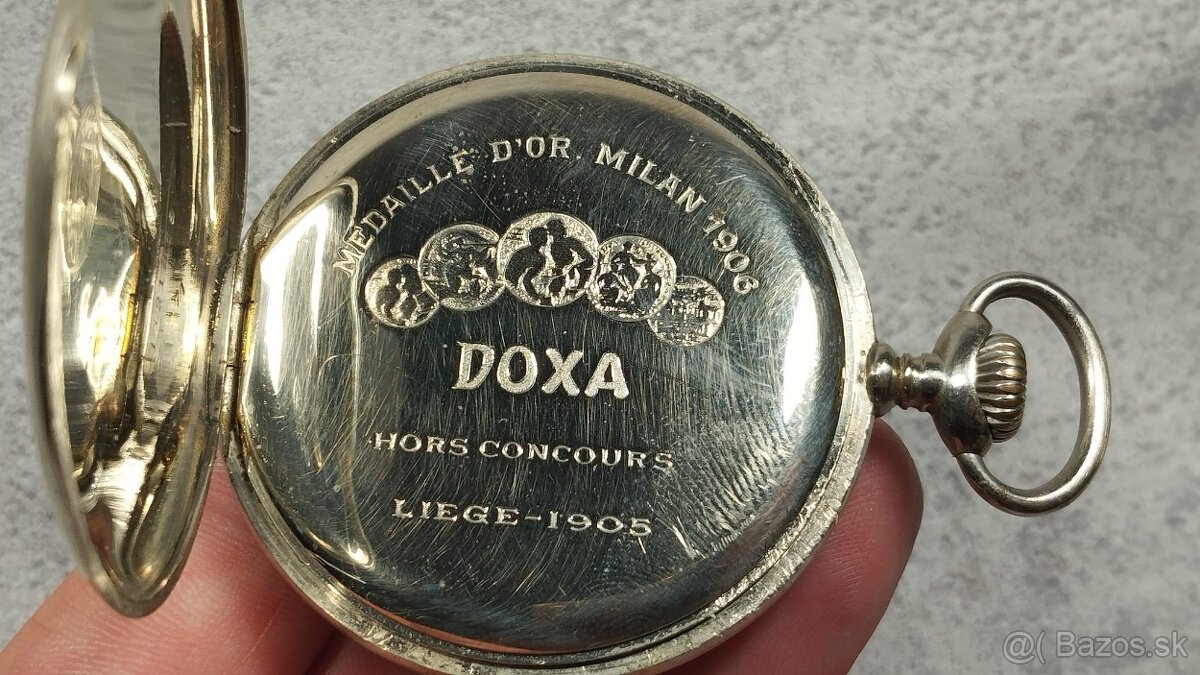 Starožitné pánské kapesní hodinky značené DOXA - 5