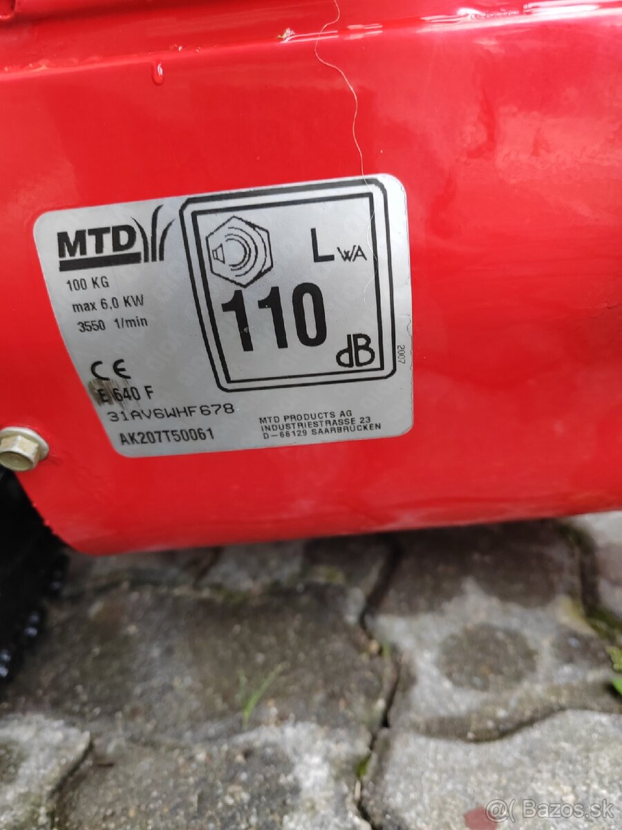 Snežná fréza mtd E640F dvojstupňová - 5