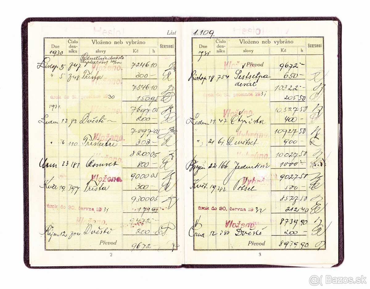 Staré československé dokumenty - 5