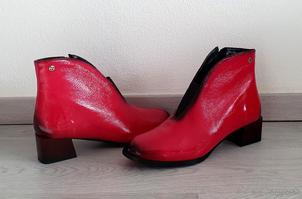 Kožené členkové čižmy Maciejka v.40 - 5