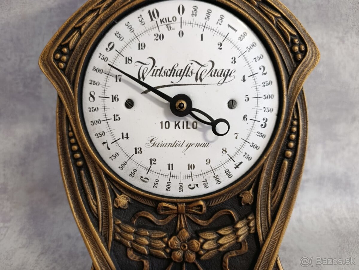 Velmi pěkné jednomiskové litinové 10kg váhy Deutsches Reich - 5