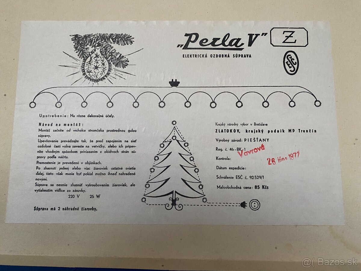 Staršie vianočné svetielka zvončeky “Perla V” - 5