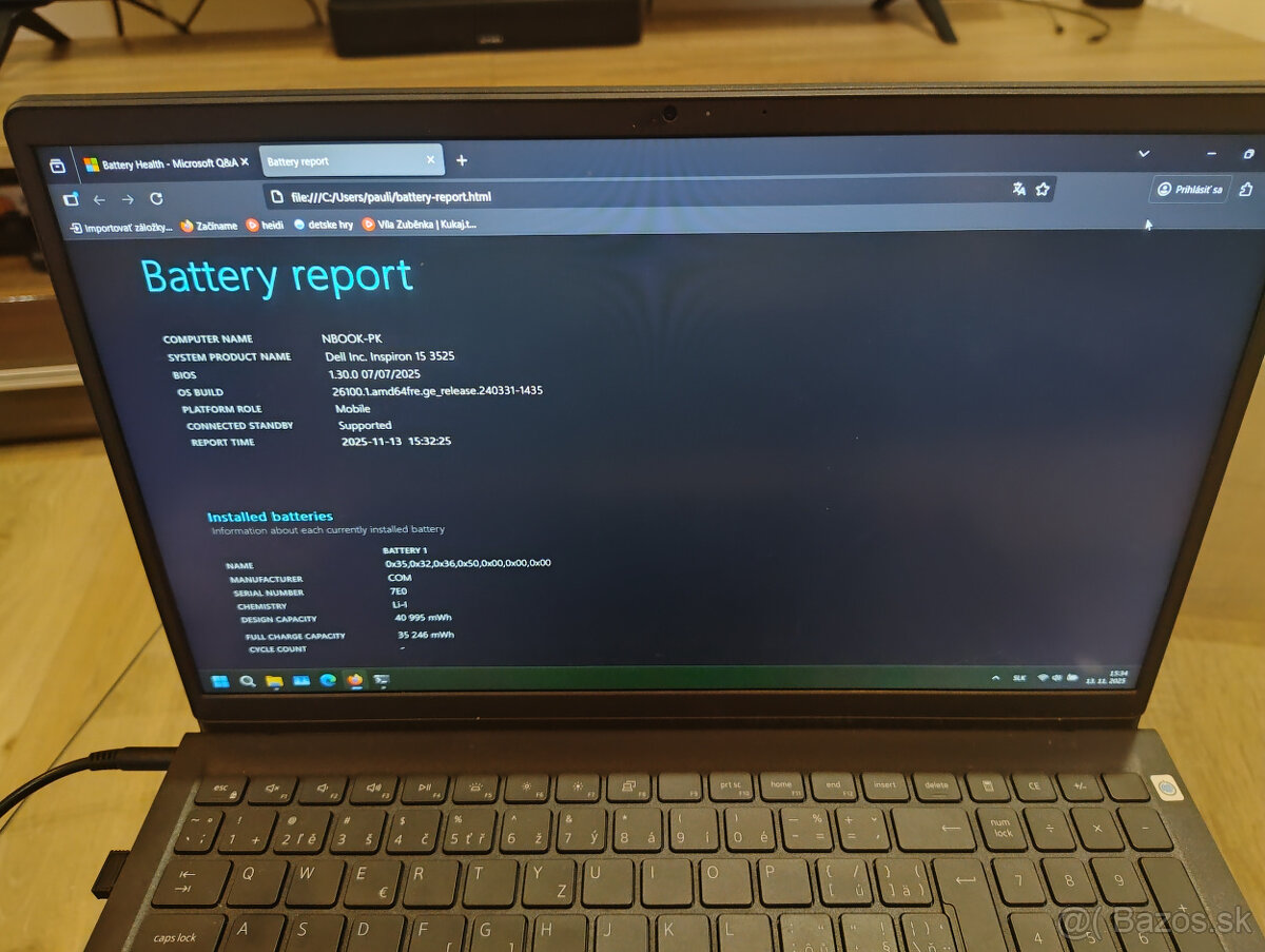 DELL Inspiron 15 - Ryzen 5825U, 16GB RAM, 512 NVMe + 256 SSD - 5