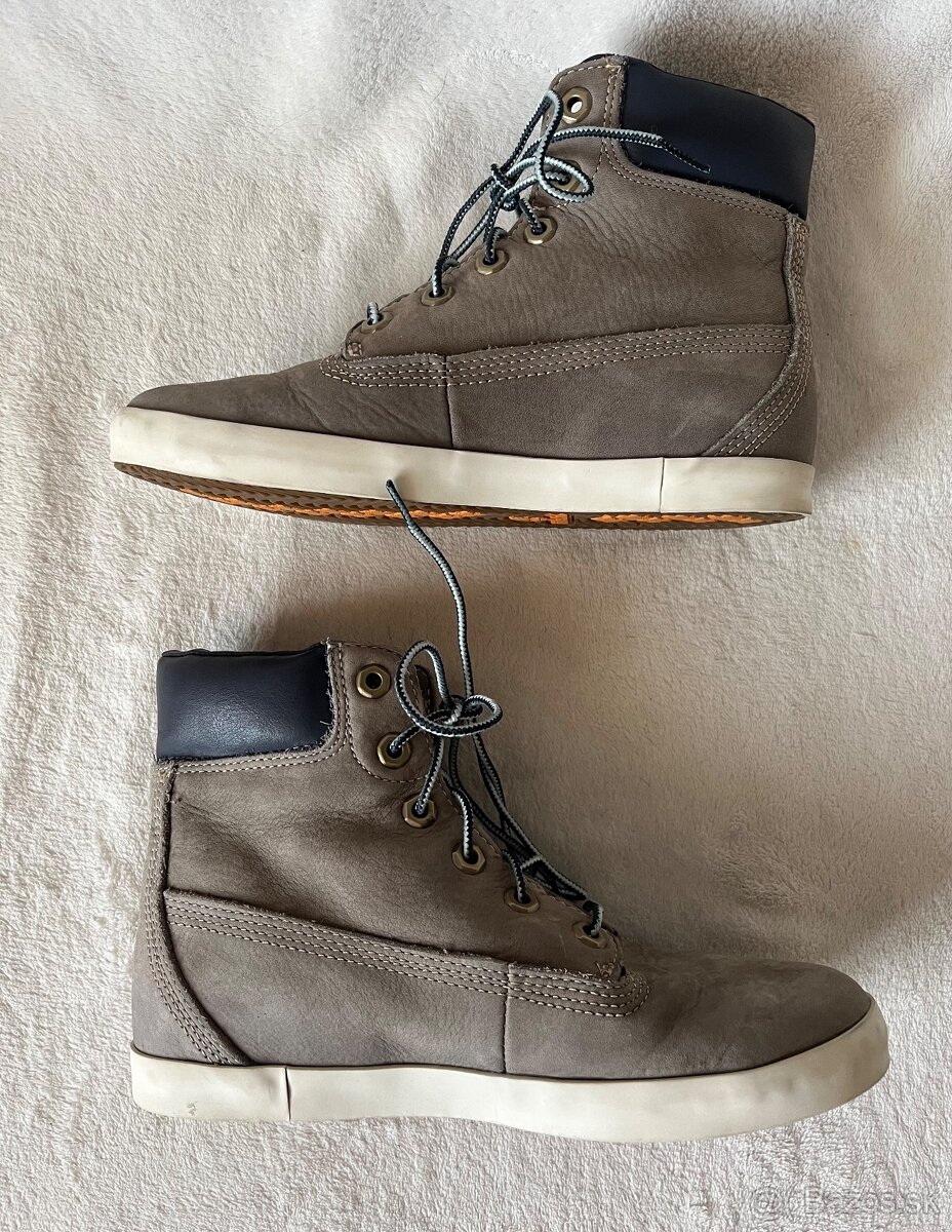Damske kozene tenisky Timberland. Farba siva. Velkost 37. - 5